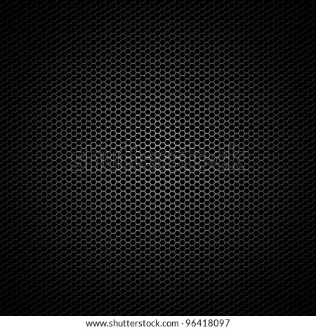 Black background of hexagonal pattern texture