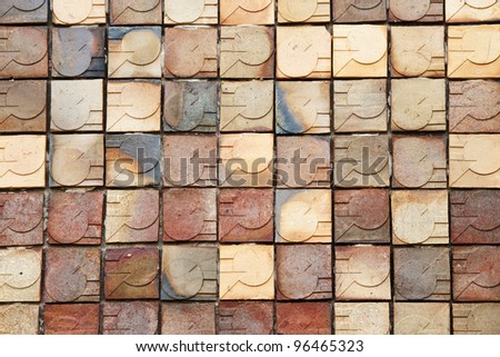 Closeup of Red brick wall pattern background