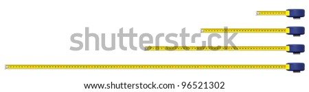 one meter metal measure tape easily adjustable to any size Royalty-Free Stock Photo #96521302