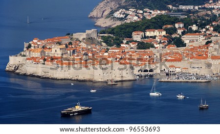 Dubrovnik, aerial view of the pearl of the Adriatic, Croatia.