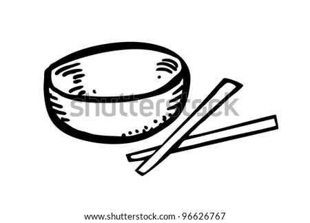 bowl and chopstick doodle