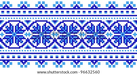 embroidered good like handmade cross-stitch ethnic Ukraine pattern