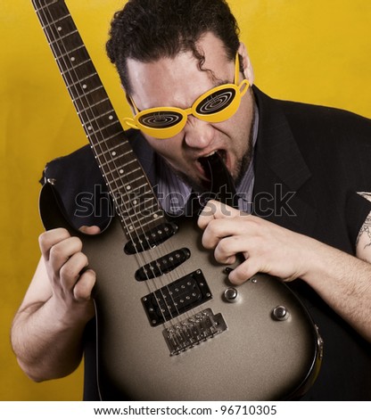 Angry guitarist