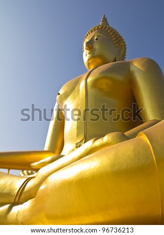 Big Buddha image in Thailand temple