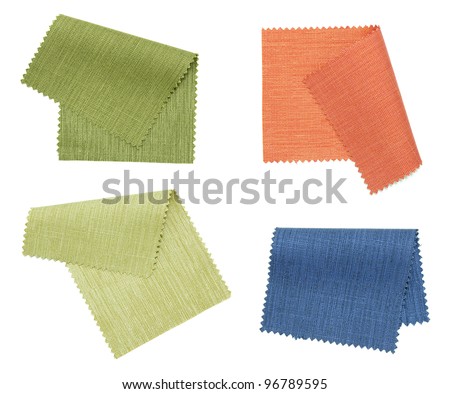 piece of colored fabric isolated on white background