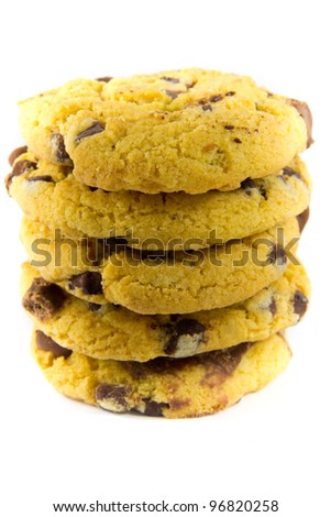A picture of a single bunch of chocolate cookies