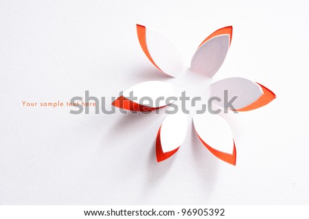  Greeting card with paper flower