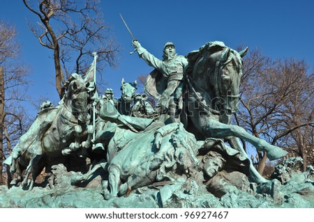 Civil War Statue in Washington DC Royalty-Free Stock Photo #96927467