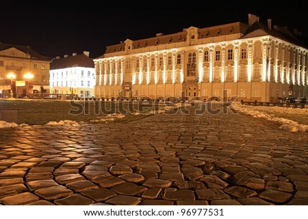Union Square by night, Timisoara, Romania