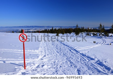 Winter route in Gasienicowa valley - High Tatra Mountains