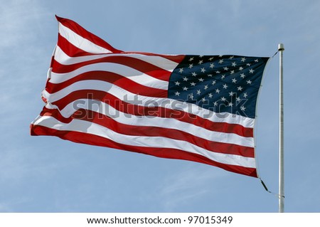 The American Flag Flowing In The Wind