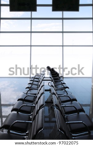 waiting for departure at airport