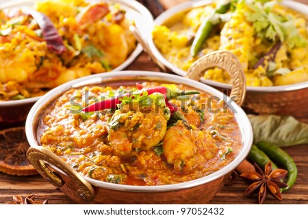 Indian food specialties Royalty-Free Stock Photo #97052432