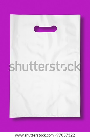 Plastic bag on white with shadow (with clipping path)