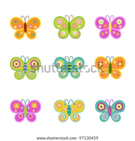 Retro Butterflies