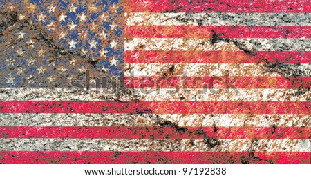 Grunge flag of the United States of America