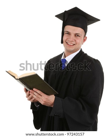 A graduate with a book