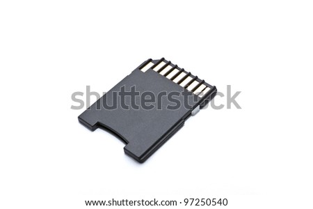 A memory card black on white.