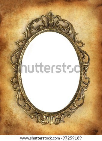 antique frame with a blank white area for your image