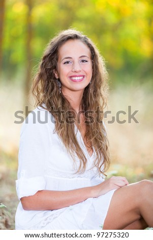 Young Woman in Relax Outside