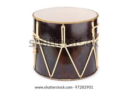 Azeri traditional drum nagara on white