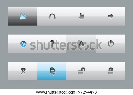 Interface buttons for computer programs and web-design. Raster version. Vector version is also available.
