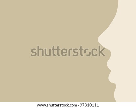 person silhouette on brown background