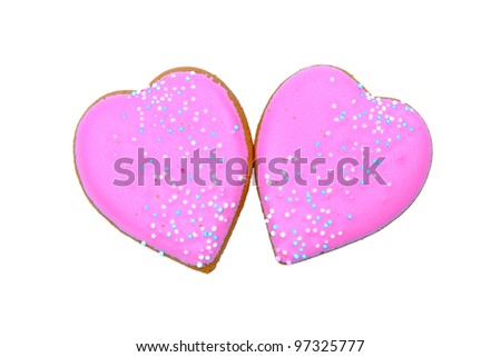 two cookies hearts