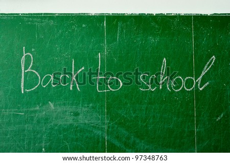 Back To School with white chalk