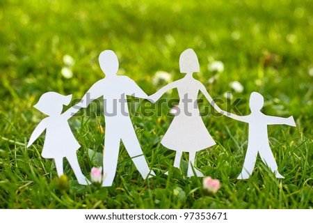 Family paper on grass