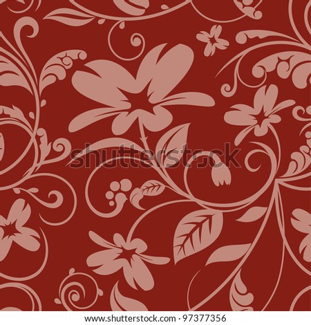 floral design in burgundy-pink coloring with a seamless edge. modification