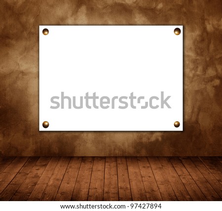 picture frame in wooden interior room