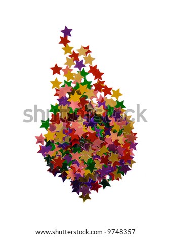 Stars, abstract pattern, isolated on white background