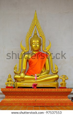 Closeup of a buddha statue
