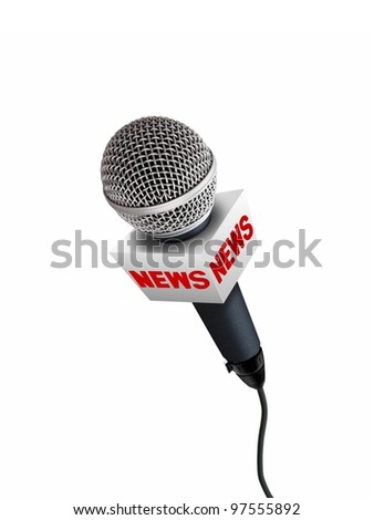 news microphones Royalty-Free Stock Photo #97555892