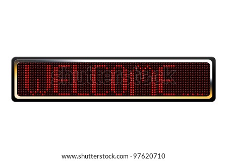 dotted digital welcome board