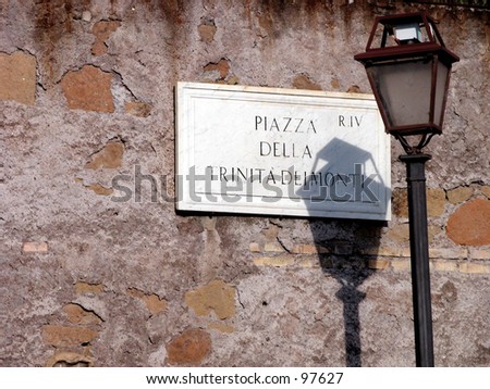 Sreet sign in Rome, Italy