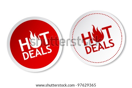 Hot deals stickers Royalty-Free Stock Photo #97629365