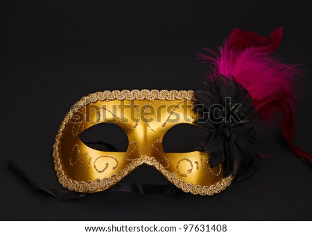 gold carnival mask