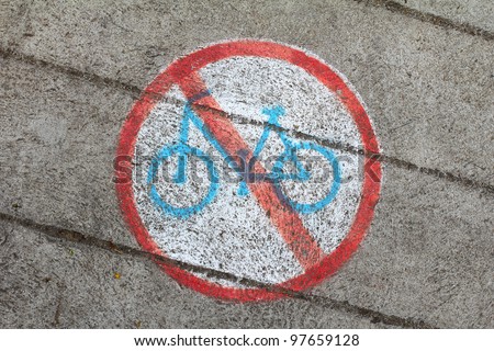 The No Bicycle Road Sign