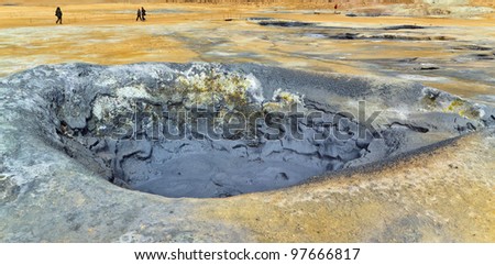 Boiling clay in geothermal area - Namafjall, Iceland
