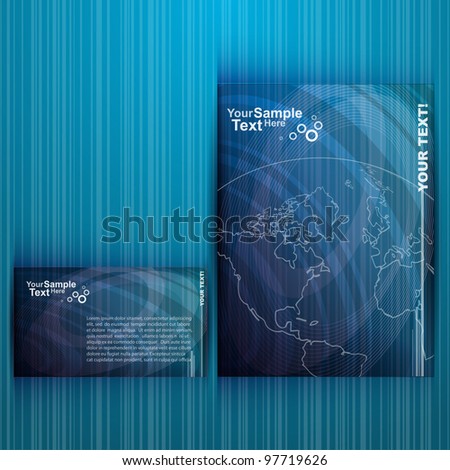Business Blue Flyer Design, vector