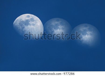 One moon with some ghosts.