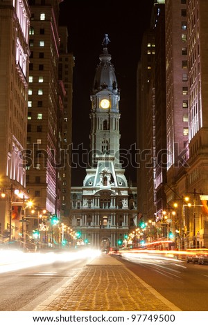 Philadelphia streets  by night