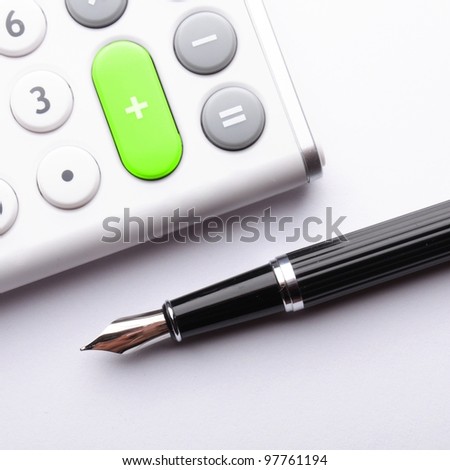calculator showing business still life or financial accounting concept