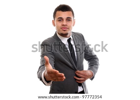 Man with a business card