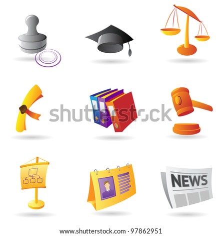 Icons for business. Raster version. Vector version is also available.
