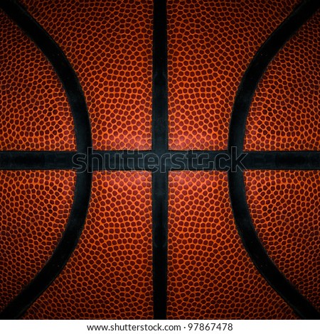 Closed up view of basketball for background