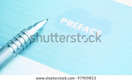 Image of preface, index, content; text Royalty-Free Stock Photo #97909853
