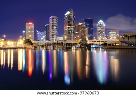 The skyline of downtown Tampa, Florida